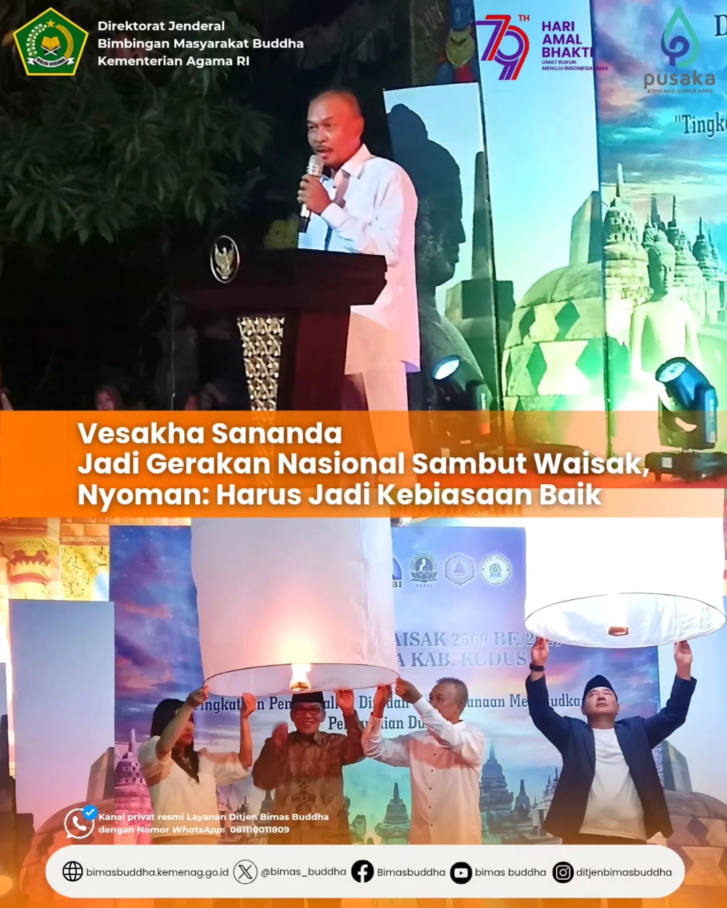 Perayaan Waisak 2569 BE/2025 : Semangat Kedamaian di Vihara Vajra Bodhi Manggala dan Wujud Kebersamaan, Cinta Kasih, serta Kepedulian Sosial